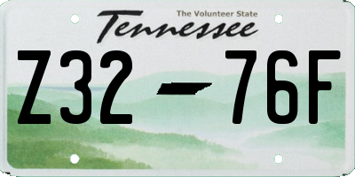 TN license plate Z3276F
