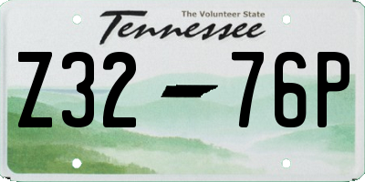 TN license plate Z3276P