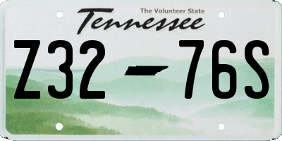 TN license plate Z3276S