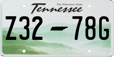 TN license plate Z3278G