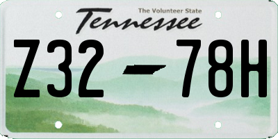 TN license plate Z3278H