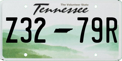 TN license plate Z3279R