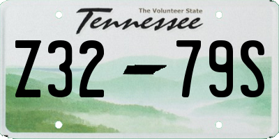 TN license plate Z3279S
