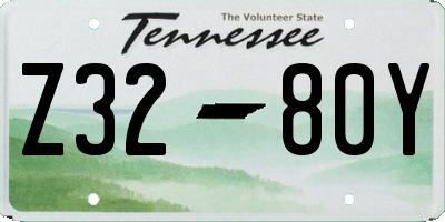 TN license plate Z3280Y