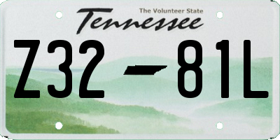 TN license plate Z3281L