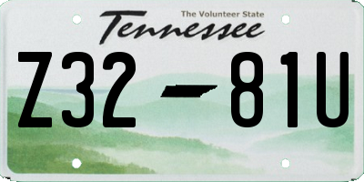 TN license plate Z3281U