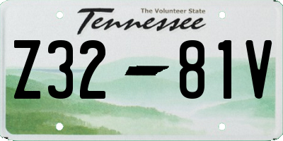 TN license plate Z3281V