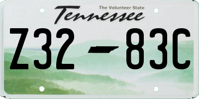 TN license plate Z3283C