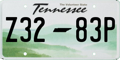 TN license plate Z3283P