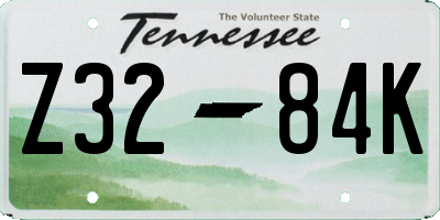 TN license plate Z3284K