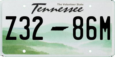 TN license plate Z3286M
