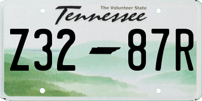 TN license plate Z3287R