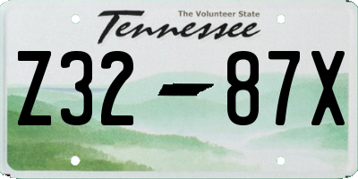 TN license plate Z3287X