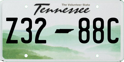 TN license plate Z3288C