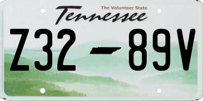 TN license plate Z3289V