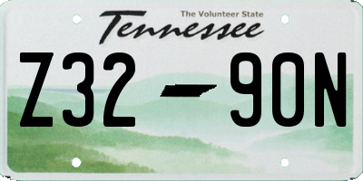 TN license plate Z3290N