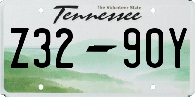 TN license plate Z3290Y
