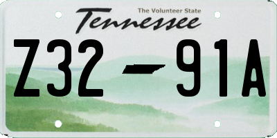 TN license plate Z3291A