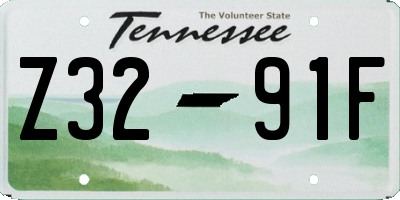 TN license plate Z3291F