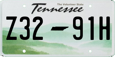 TN license plate Z3291H