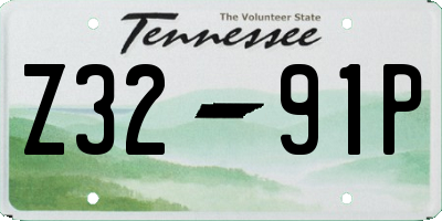 TN license plate Z3291P