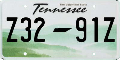 TN license plate Z3291Z