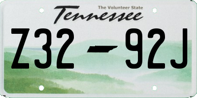 TN license plate Z3292J