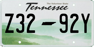 TN license plate Z3292Y