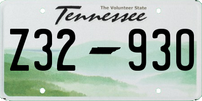 TN license plate Z3293O