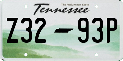 TN license plate Z3293P