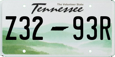 TN license plate Z3293R