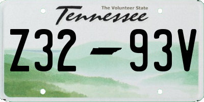 TN license plate Z3293V