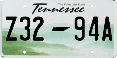 TN license plate Z3294A