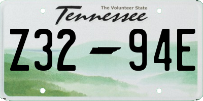TN license plate Z3294E