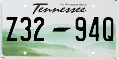 TN license plate Z3294Q