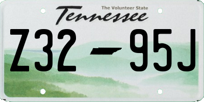 TN license plate Z3295J
