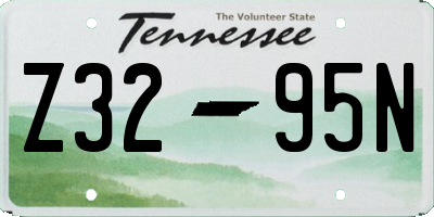 TN license plate Z3295N