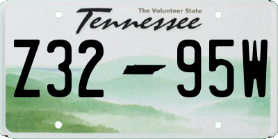 TN license plate Z3295W