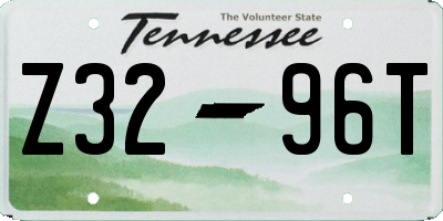 TN license plate Z3296T