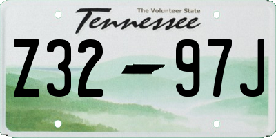 TN license plate Z3297J