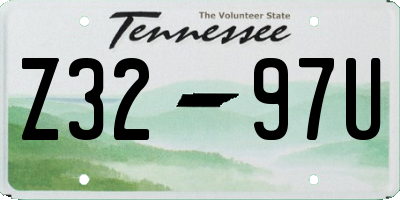 TN license plate Z3297U