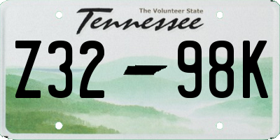 TN license plate Z3298K