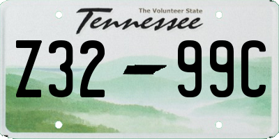 TN license plate Z3299C