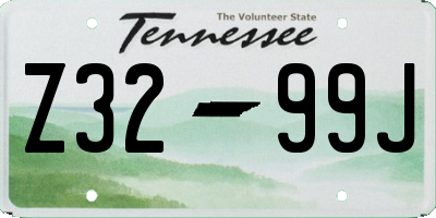 TN license plate Z3299J
