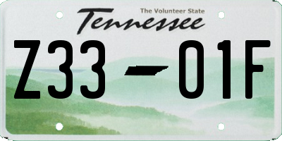 TN license plate Z3301F