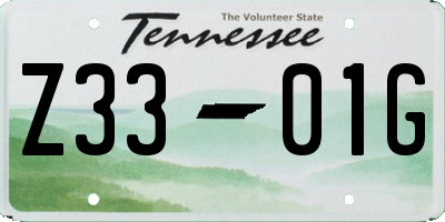 TN license plate Z3301G