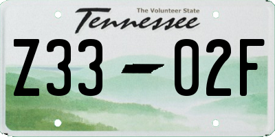 TN license plate Z3302F