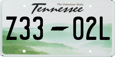 TN license plate Z3302L