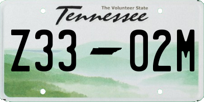 TN license plate Z3302M