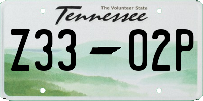 TN license plate Z3302P